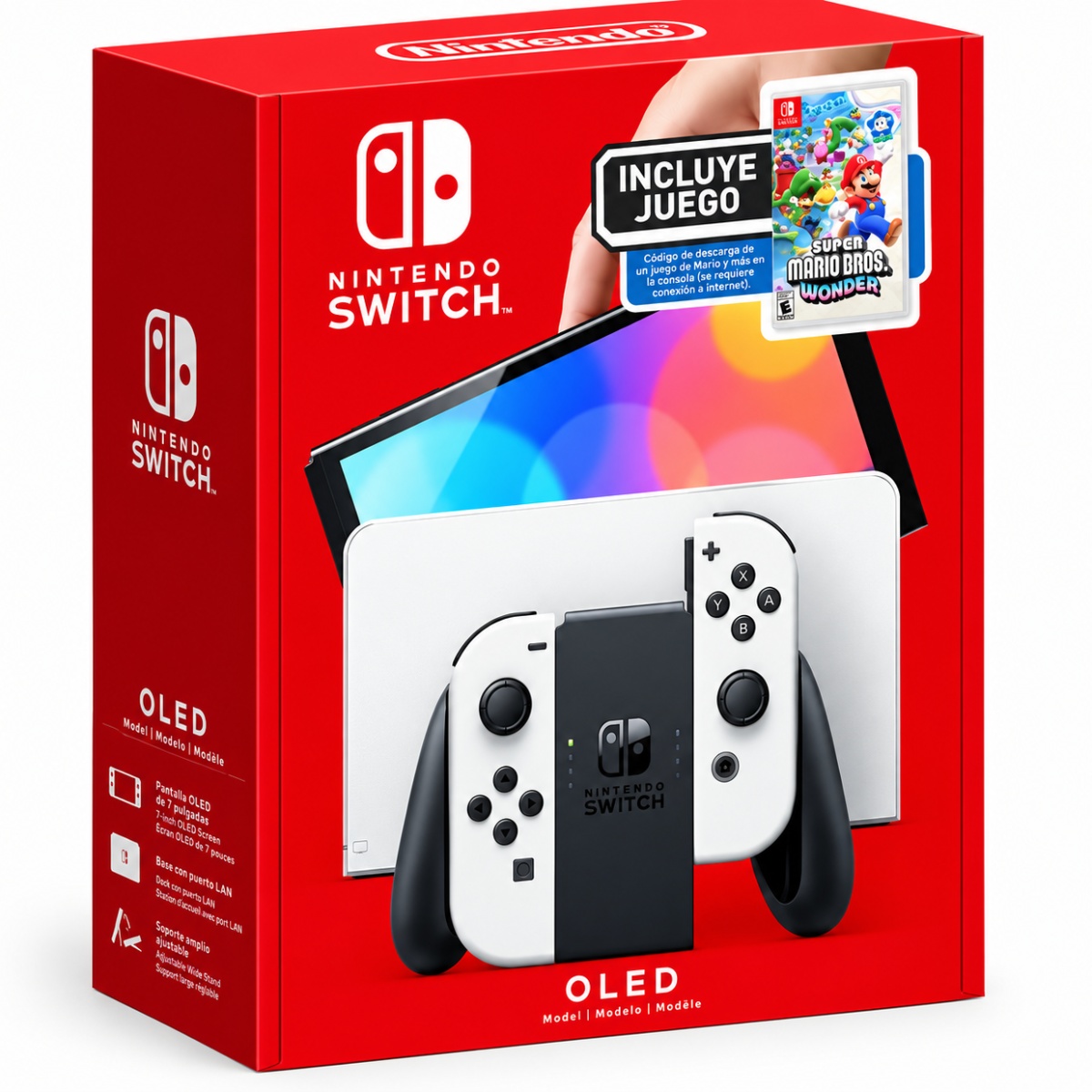 NINTENDO SWITCH V2 32GB NEÓN + MARIO WONDER BUNDLE